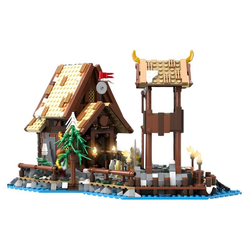 seaside expansion building set | viking village | moc-200311 - 4