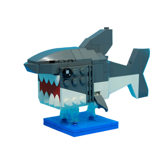 shark brickheadz building set | moc-33188 - 1