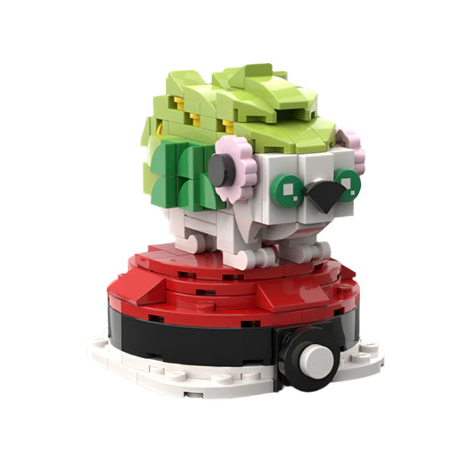 shaymin brickheadz building set | pokèmon | moc-111828 - 1