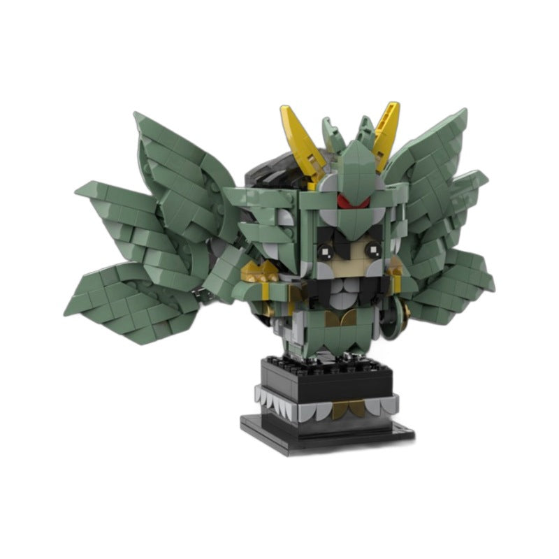 shiryu brickheadz building set | saint seiya | moc-105440 - 2