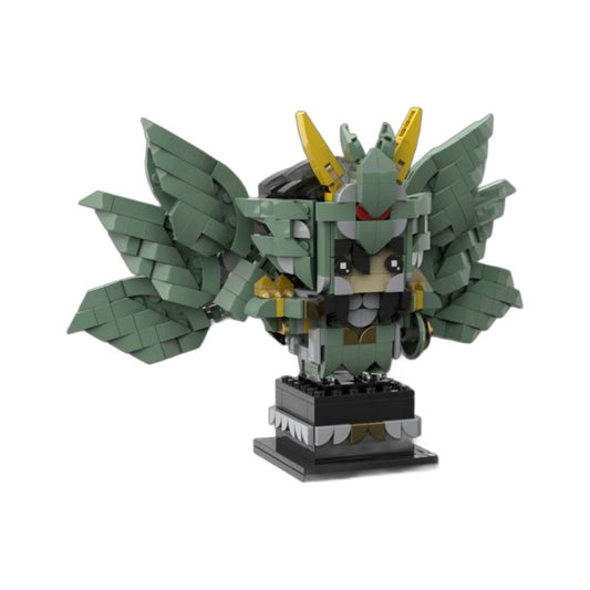 shiryu brickheadz building set | saint seiya | moc-105440 - 2