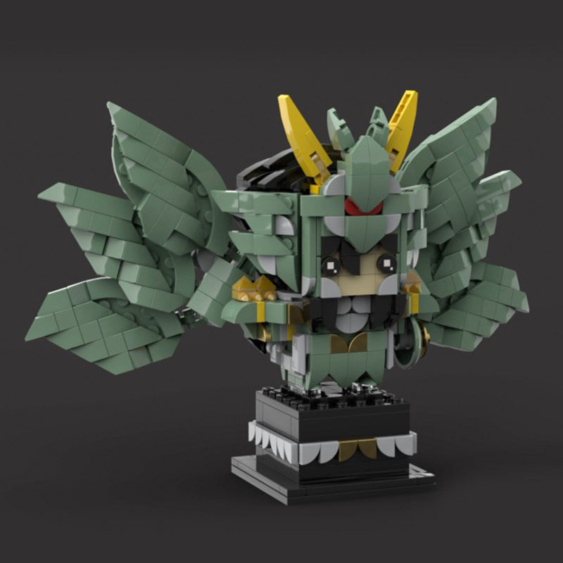 shiryu brickheadz building set | saint seiya | moc-105440 - 3