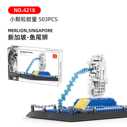 singapore merlion building blocks set - wange bricks 4218 - 5