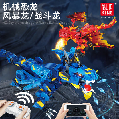 sky storm dragon & flame battle dragon - mouldking 13147 - 1