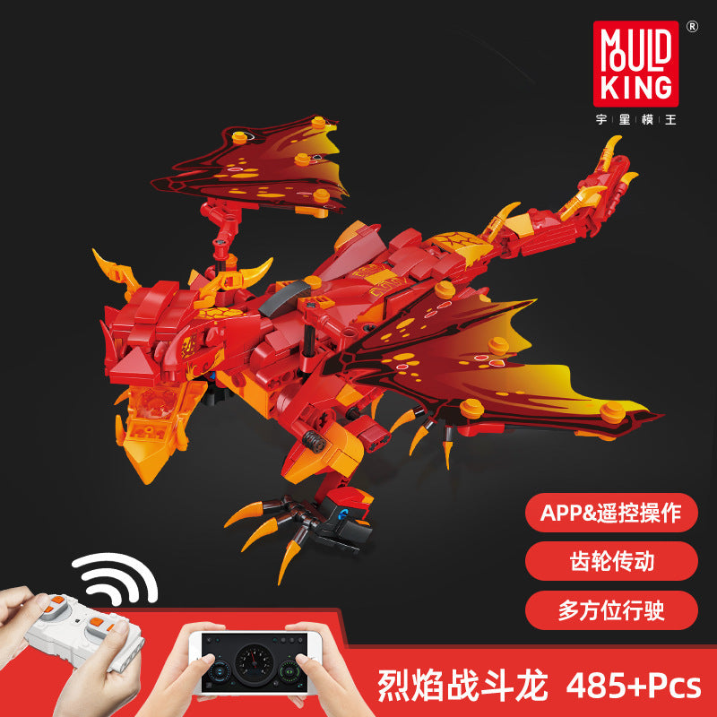 sky storm dragon & flame battle dragon - mouldking 13147 - 7