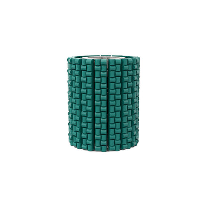 small and round turquoise flower vase building set | moc-182078 - 3