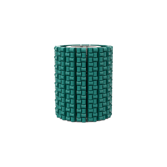 small and round turquoise flower vase building set | moc-182078 - 3