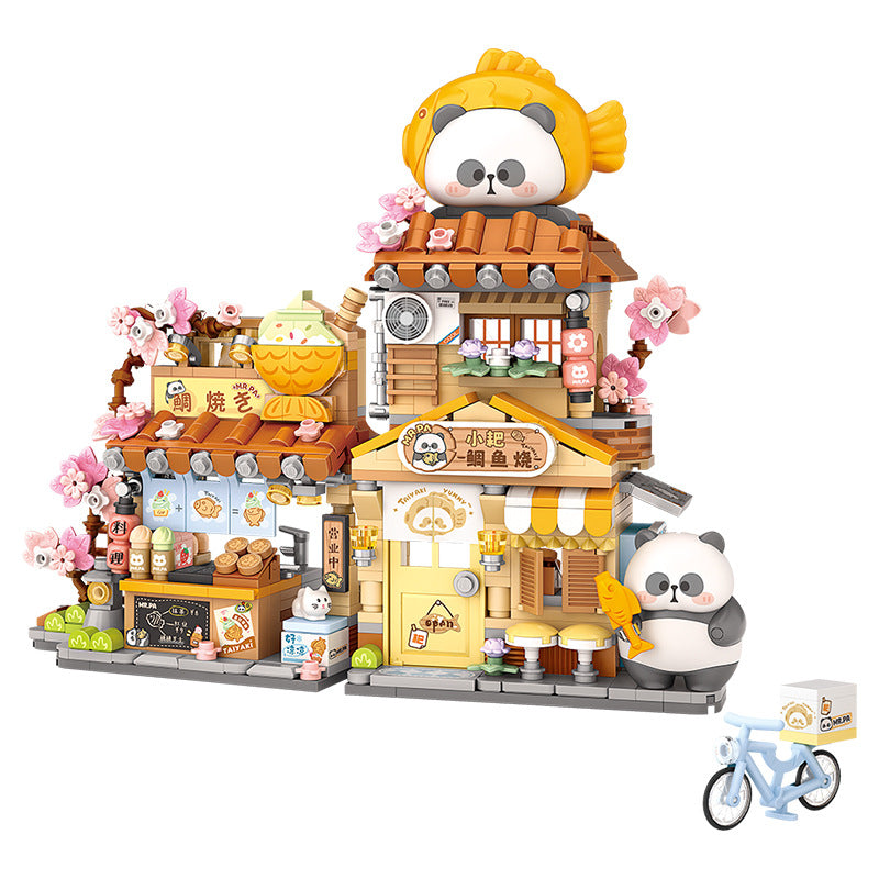 small taiyaki street building blocks set - loz - 5