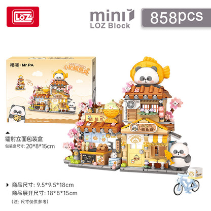 small taiyaki street building blocks set - loz - 6