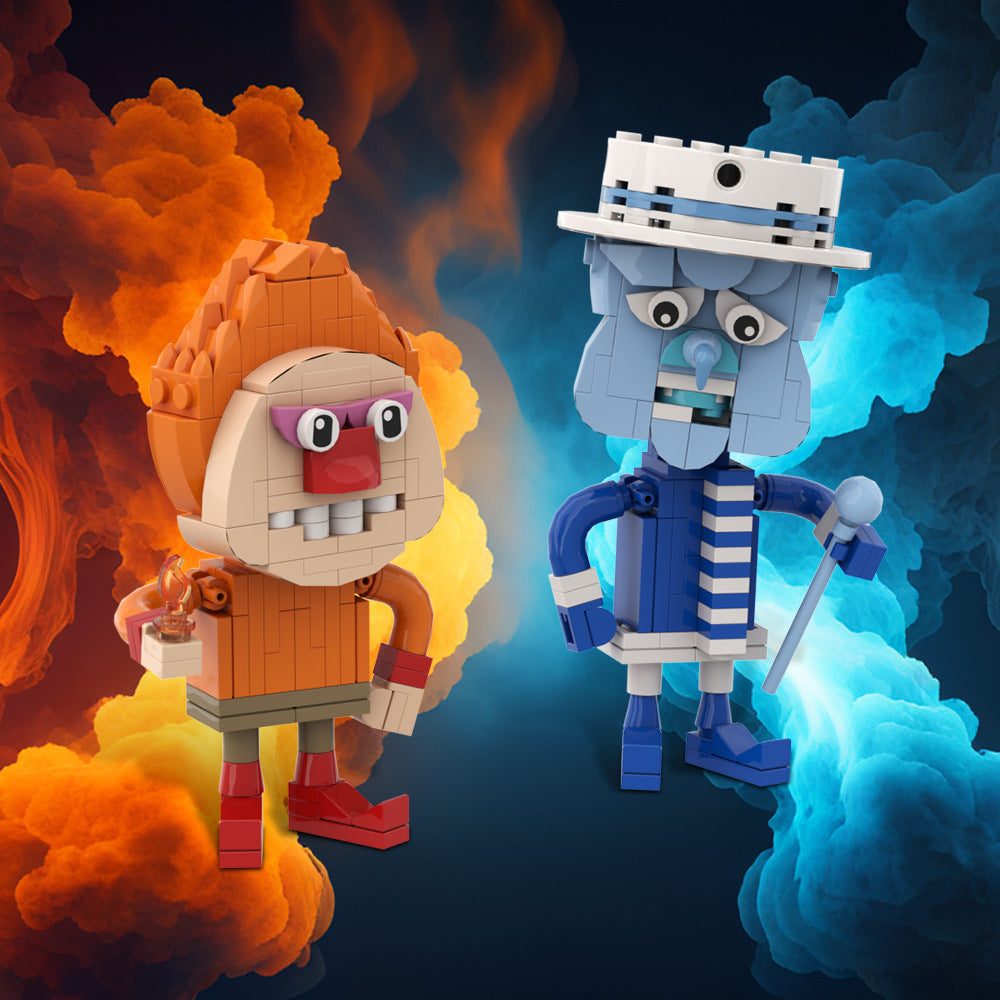 snow miser & heat miser brickheadz building set – lego compatible - 2