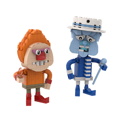 snow miser & heat miser brickheadz building set – lego compatible - 3