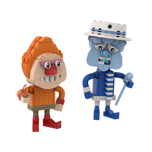 snow miser & heat miser brickheadz building set – lego compatible - 3