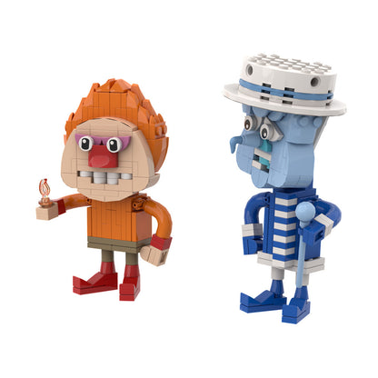 snow miser & heat miser brickheadz building set – lego compatible - 6