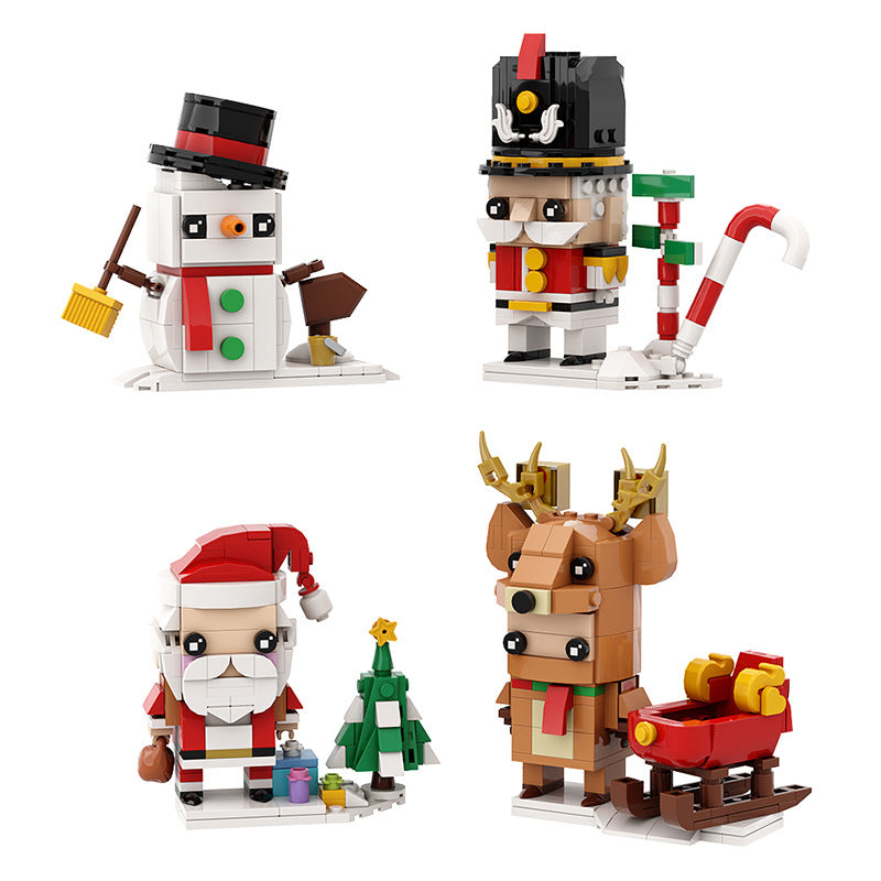 snowman building set | christmas | lego compatible - 1
