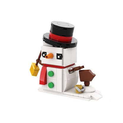 snowman building set | christmas | lego compatible - 2