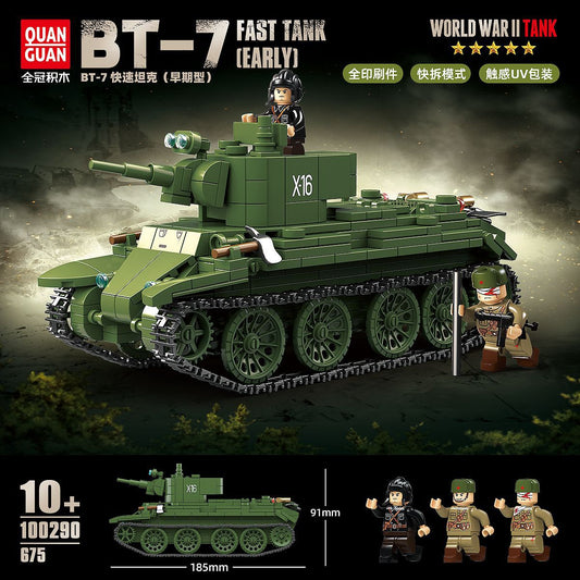 soviet bt-7 fast tank & t-70 light tank - quan guan 100290-91 - 1