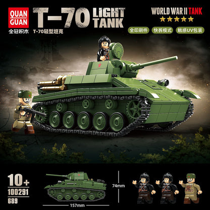 soviet bt-7 fast tank & t-70 light tank - quan guan 100290-91 - 7