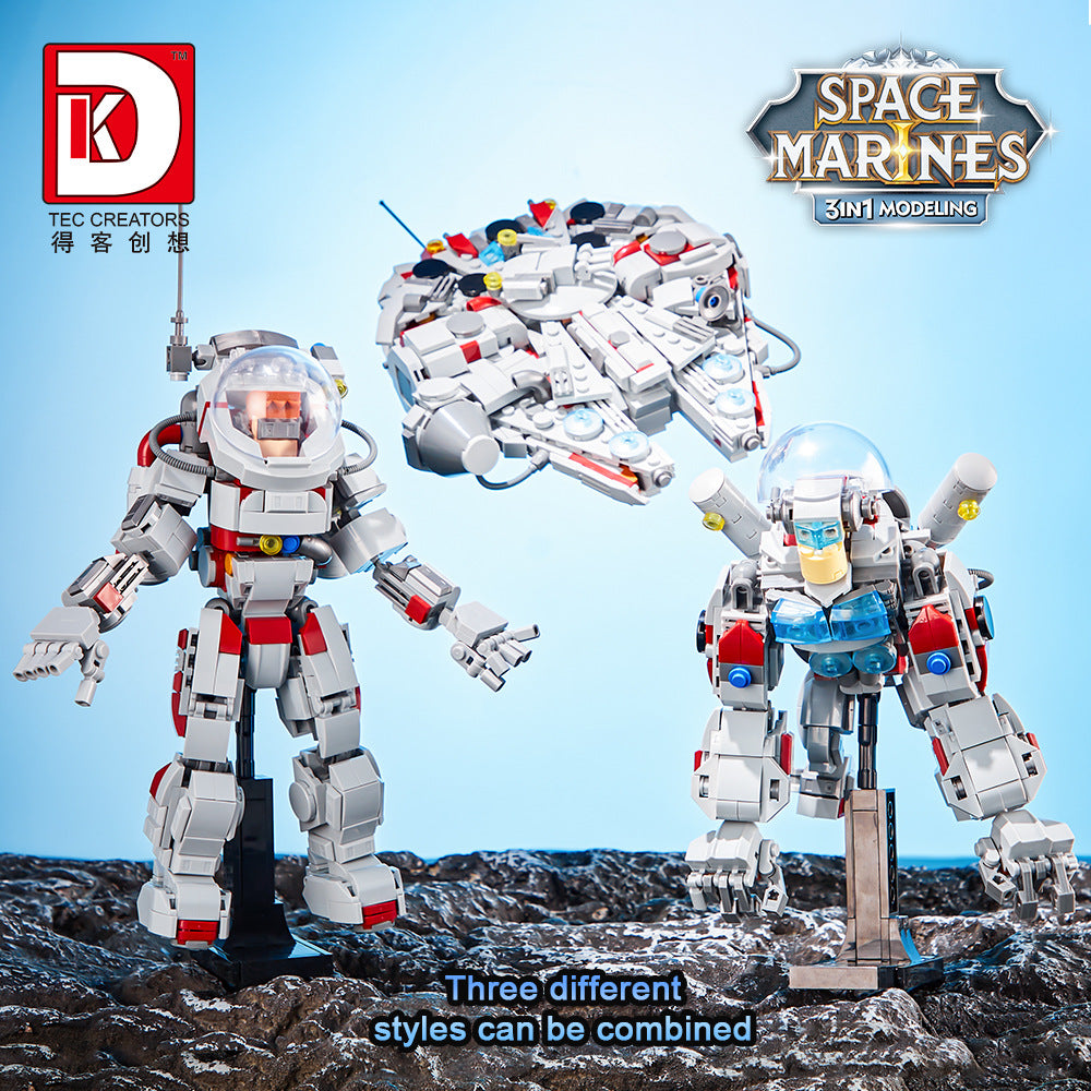 space marines 3 in 1 modeling - 850 pcs | dk 5028 - 3