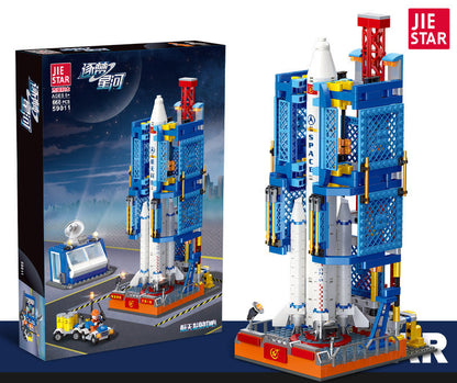 space rockets launch centers - 668 pcs | jiestar 59011 - 5