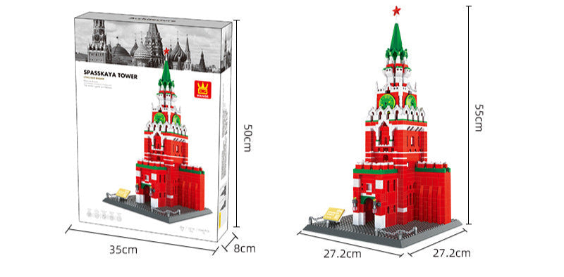 spasskayatower-moscow,russia - building blocks set - wange bricks - 5