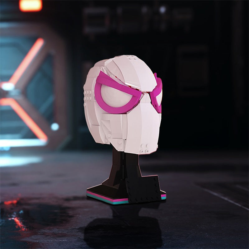 spider gwen mask building set | lego compatible - 1
