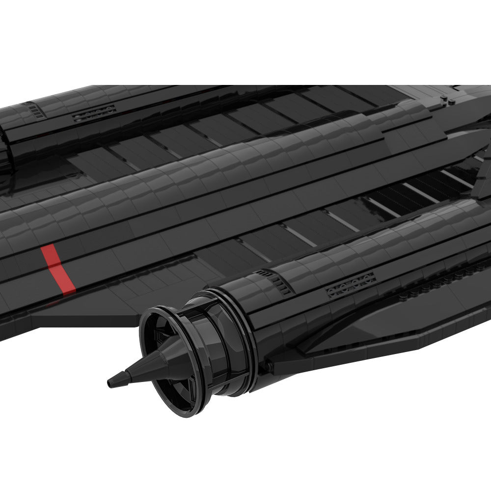 sr-71 blackbird reconnaissance aircraft building set | lego compatible - 2
