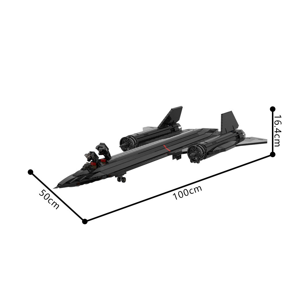 sr-71 blackbird reconnaissance aircraft building set | lego compatible - 3