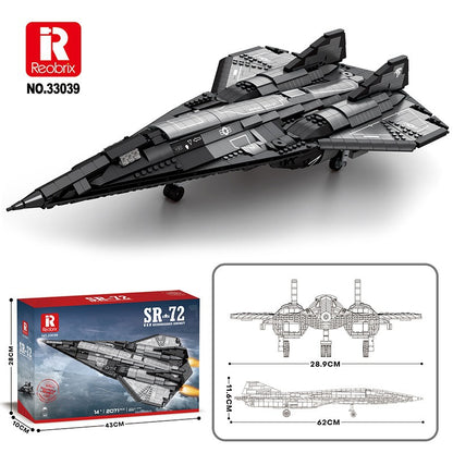 sr-72 reconnaissance aircraft building block set - reobrix 33039 - 6