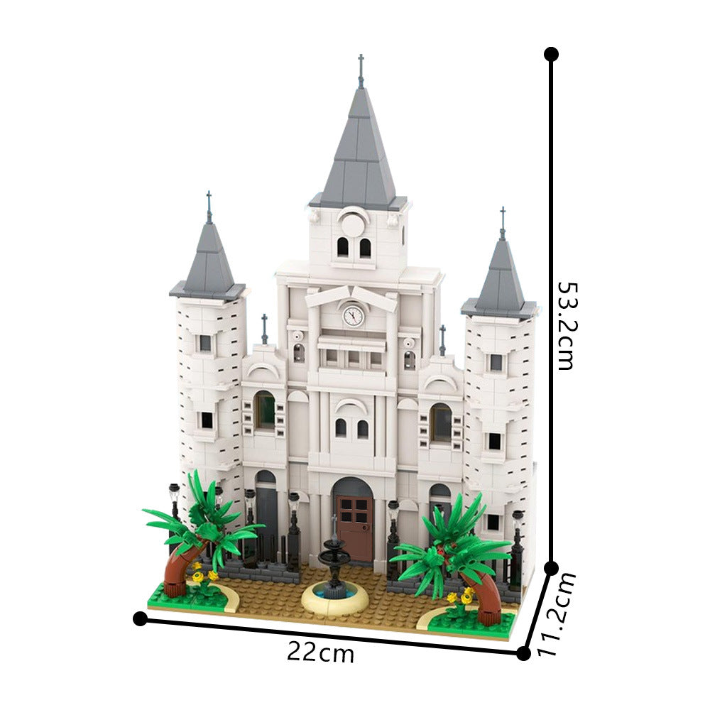 st. louis cathedral building set | for river steamboat 21356 | moc-212793 - 4