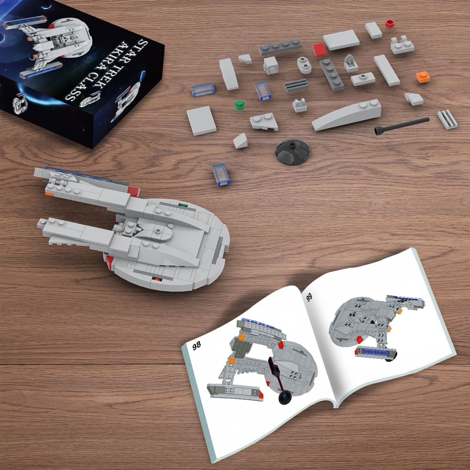 star trek akilaban cruiser building set - 219 pcs - 5