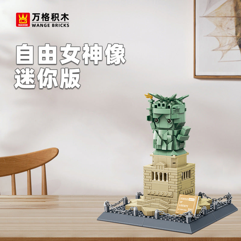 statue of liberty building blocks set - wange bricks 3210 - 1