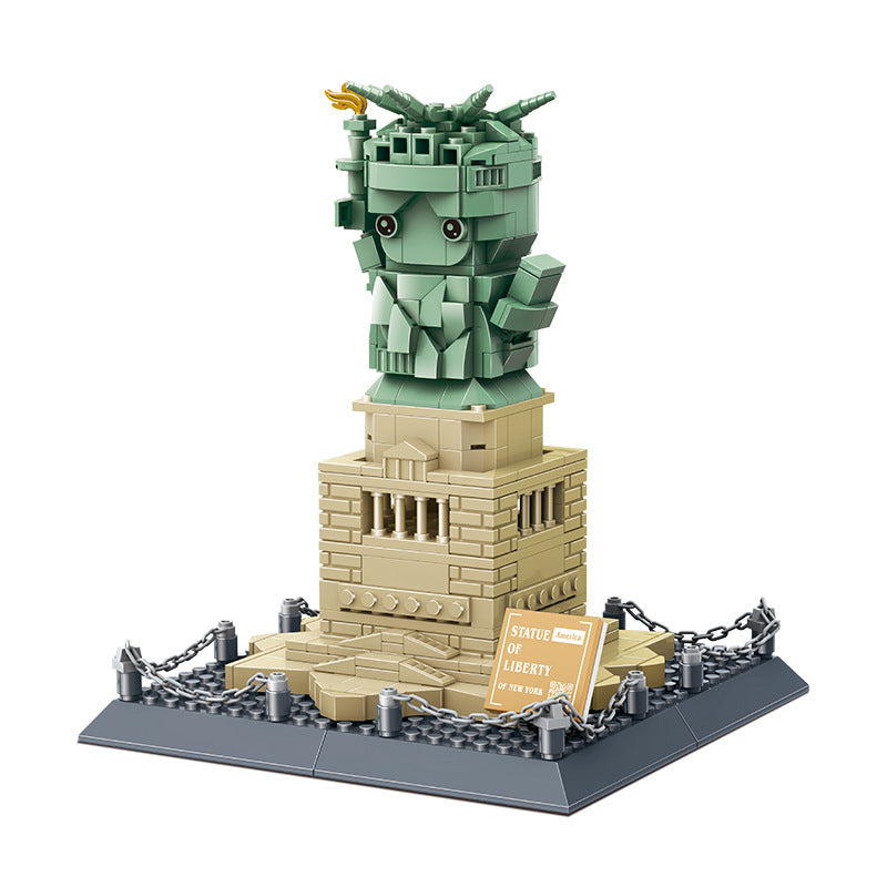 statue of liberty building blocks set - wange bricks 3210 - 3