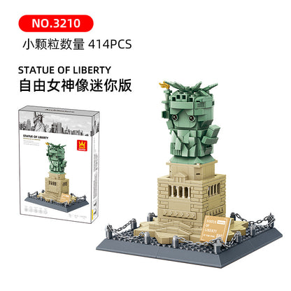 statue of liberty building blocks set - wange bricks 3210 - 4