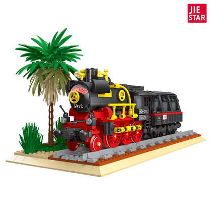 steam locomotive building kit - 676 pcs | jiestar 59008 - 4