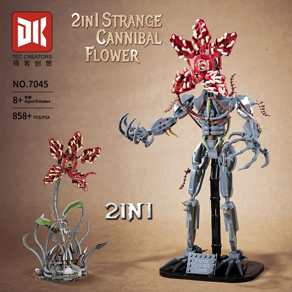 strange cannibal flower - 858 pcs | dk 7045 - 4