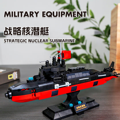 strategic nuclear submarine - building blocks set - wange bricks - 1