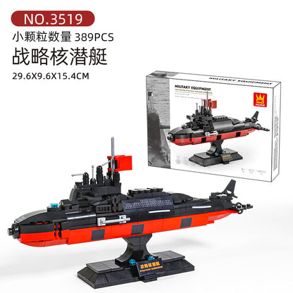 strategic nuclear submarine - building blocks set - wange bricks - 4