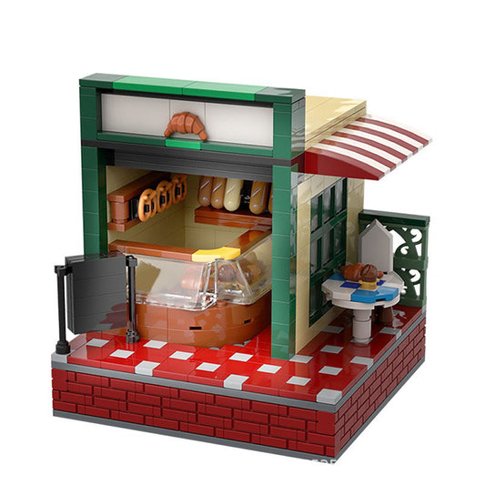 street bakery shop building set | moc-33130 - 1