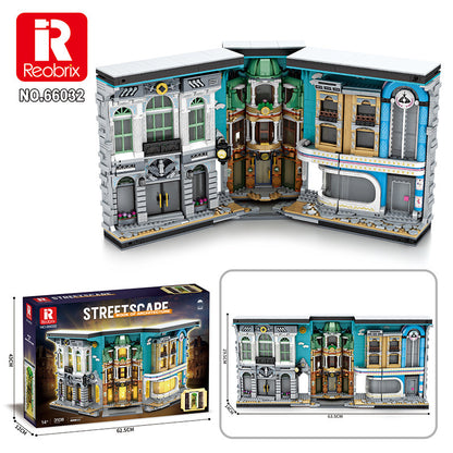 street scape building blocks bookends - reobrix 66032 - 6