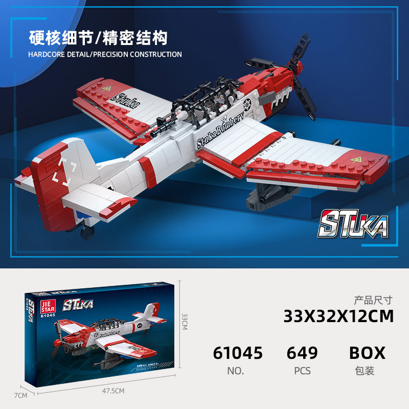 stuka bomberv junker bomber - 649 pcs | jiestar 61045 - 3