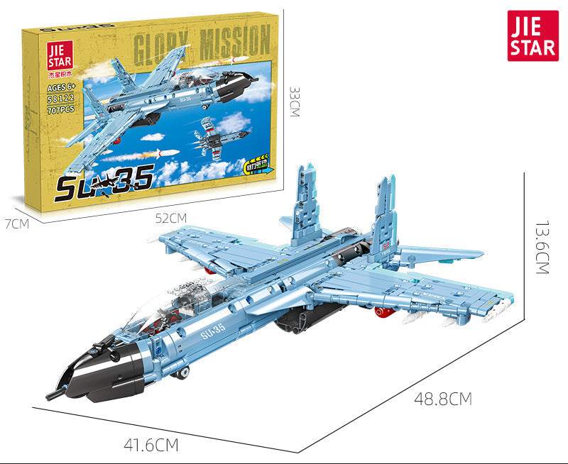 su-35 glory mission warplane - 707 pcs | jiestar 58122 - 5