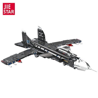 su-47 fighter aircraft building ki t- 663 pcs | jiestar 58138 - 4