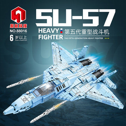 su-57 fifth generation heavy fighter block set - juhang 88016 - 1