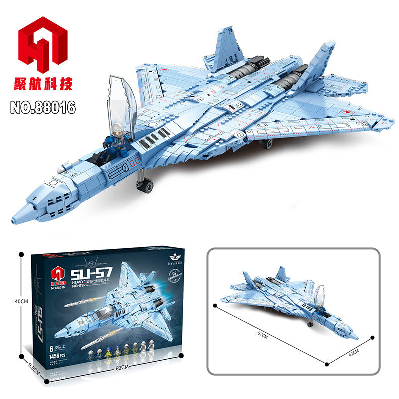 su-57 fifth generation heavy fighter block set - juhang 88016 - 6