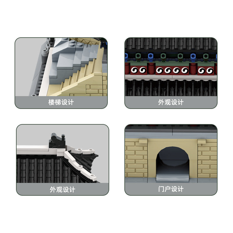 sungnyemun gate, seoul, south korea building blocks set - wange 5240 - 2