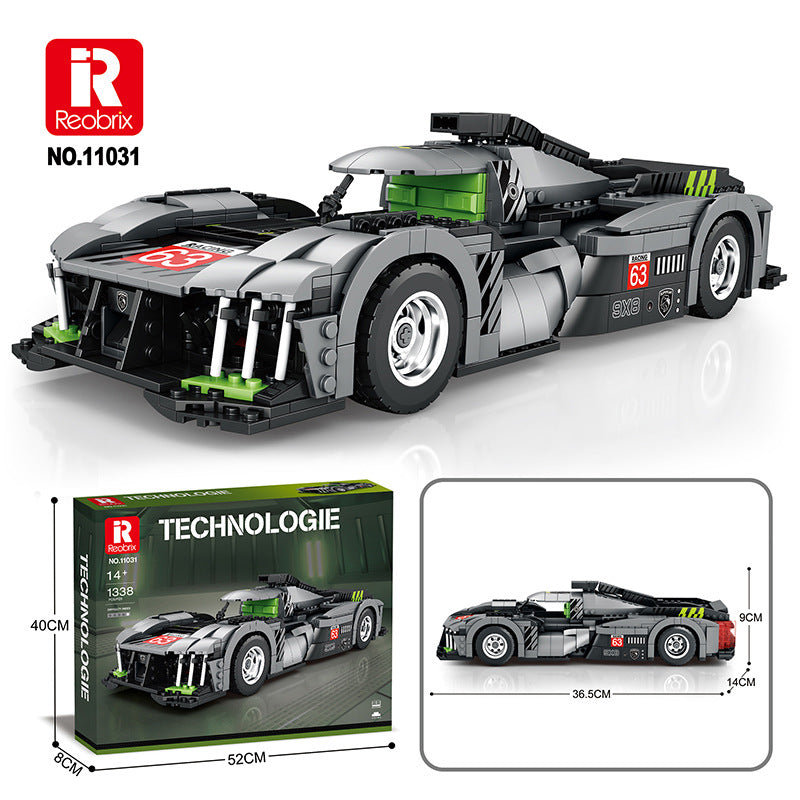 supercar 9x8 racing car building block set - reobrix 11031 - 6