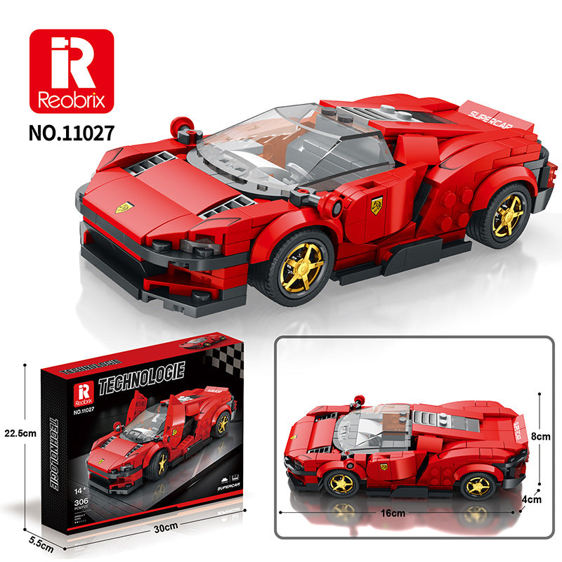 supercar sp3 building block racing car - reobrix 11027 - 6