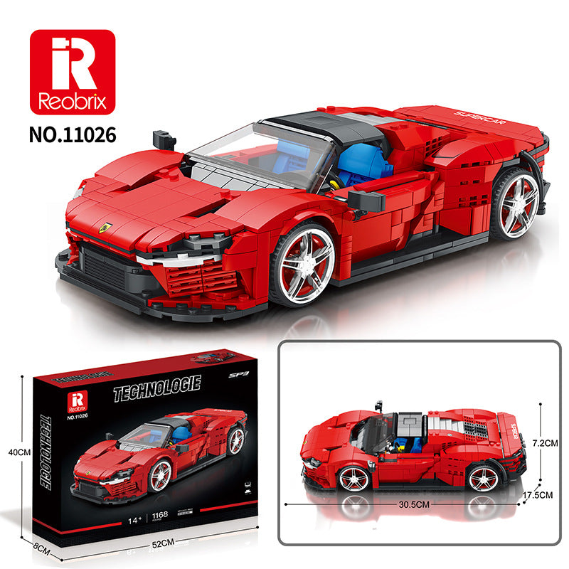 supercar sp3 racing car building block - 1168 pcs reobrix 11026 - 6