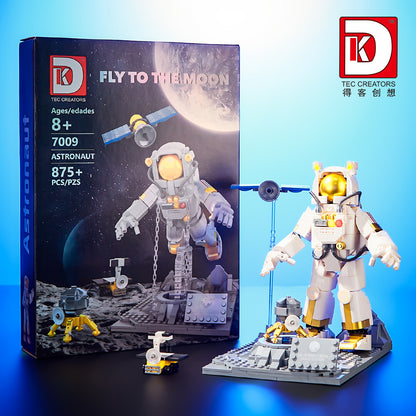 suspended astronaut fly to the moon - 875 pcs | dk 7009 - 1