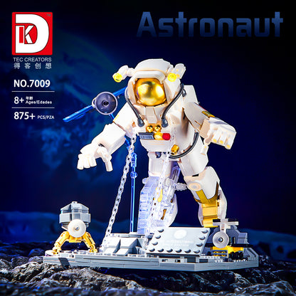 suspended astronaut fly to the moon - 875 pcs | dk 7009 - 3